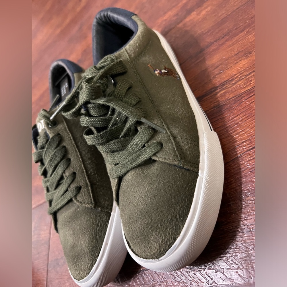 POLO RALPH LAUREN Big Boys Easten II Casual Sneakers from Finish Line Olive - Picture 3 of 8